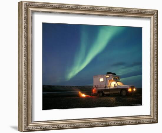 Northern Lights, North Slope of Brooks Range, USA-Steve Kazlowski-Framed Photographic Print