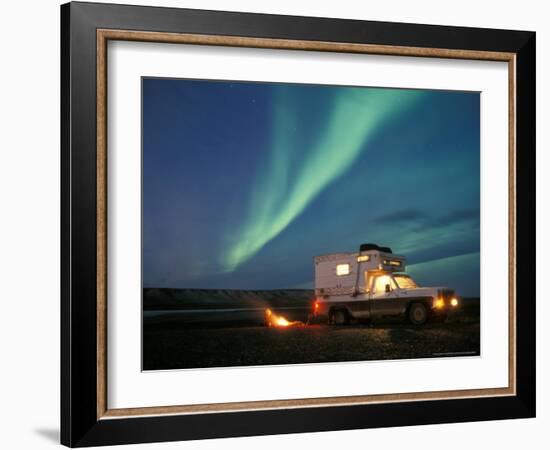 Northern Lights, North Slope of Brooks Range, USA-Steve Kazlowski-Framed Photographic Print