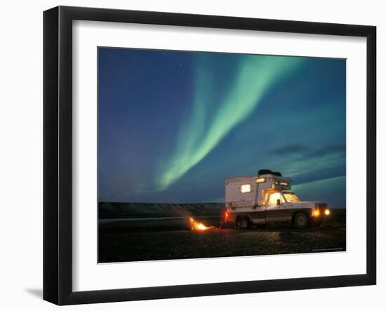 Northern Lights, North Slope of Brooks Range, USA-Steve Kazlowski-Framed Photographic Print