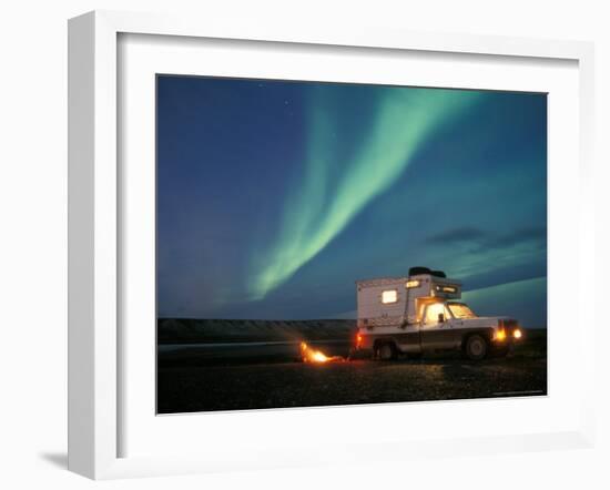 Northern Lights, North Slope of Brooks Range, USA-Steve Kazlowski-Framed Photographic Print