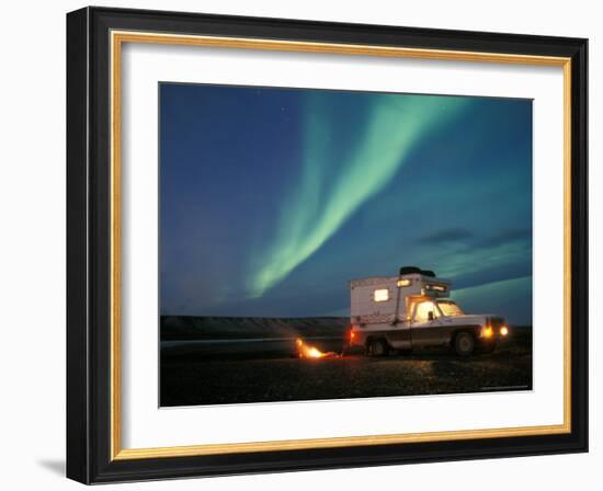 Northern Lights, North Slope of Brooks Range, USA-Steve Kazlowski-Framed Photographic Print