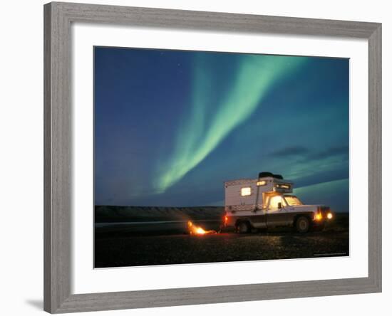 Northern Lights, North Slope of Brooks Range, USA-Steve Kazlowski-Framed Photographic Print