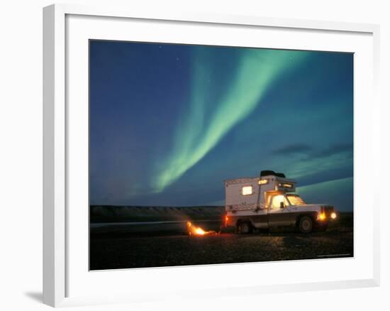 Northern Lights, North Slope of Brooks Range, USA-Steve Kazlowski-Framed Photographic Print