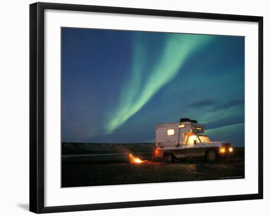 Northern Lights, North Slope of Brooks Range, USA-Steve Kazlowski-Framed Photographic Print