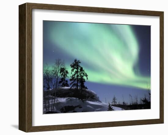 Northern Lights Northwest Territories, March 2008, Canada-Eric Baccega-Framed Photographic Print