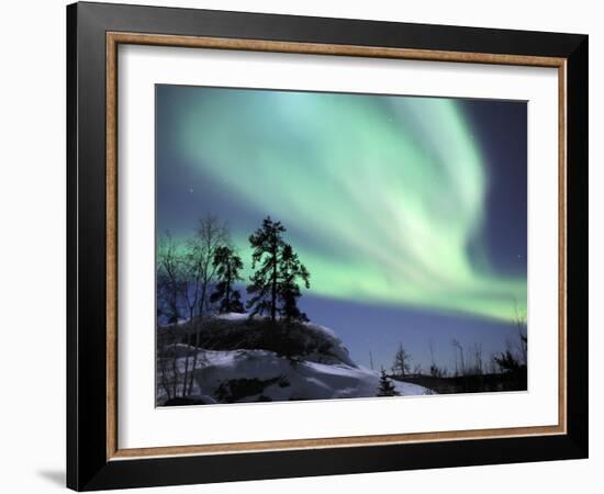 Northern Lights Northwest Territories, March 2008, Canada-Eric Baccega-Framed Photographic Print