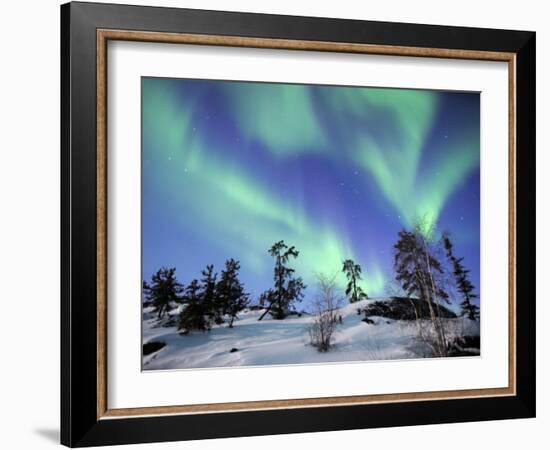 Northern Lights Northwest Territories, March 2008, Canada-Eric Baccega-Framed Photographic Print