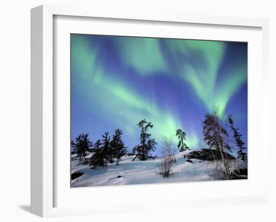 Northern Lights Northwest Territories, March 2008, Canada-Eric Baccega-Framed Photographic Print