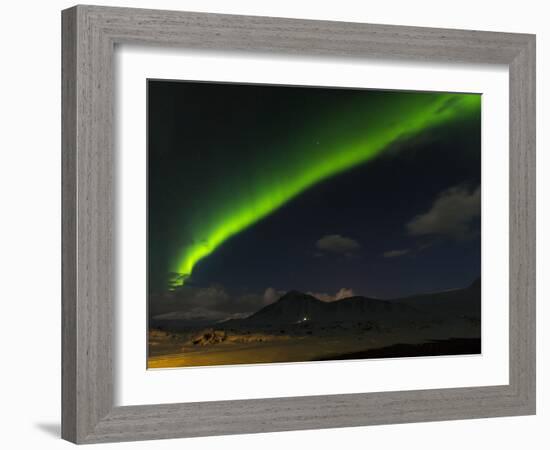 Northern Lights or Aurora Borealis, Snaefellsnes Peninsula During Winter. Iceland-Martin Zwick-Framed Photographic Print