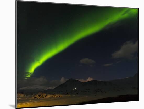 Northern Lights or Aurora Borealis, Snaefellsnes Peninsula During Winter. Iceland-Martin Zwick-Mounted Photographic Print