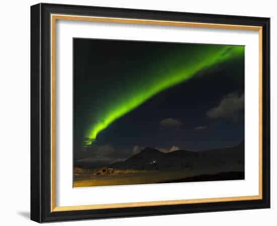 Northern Lights or Aurora Borealis, Snaefellsnes Peninsula During Winter. Iceland-Martin Zwick-Framed Photographic Print