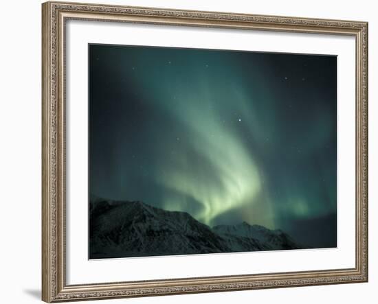 Northern Lights Over Endicott Mountains, Gates of the Arctic National Preserve, Alaska, USA-Hugh Rose-Framed Photographic Print