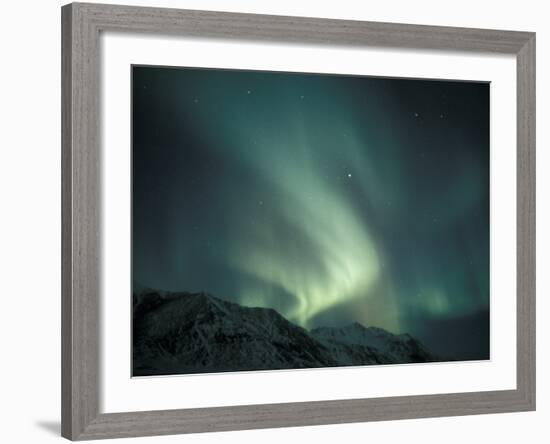 Northern Lights Over Endicott Mountains, Gates of the Arctic National Preserve, Alaska, USA-Hugh Rose-Framed Photographic Print