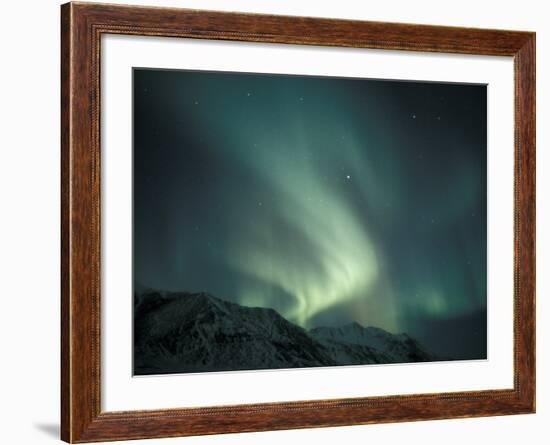 Northern Lights Over Endicott Mountains, Gates of the Arctic National Preserve, Alaska, USA-Hugh Rose-Framed Photographic Print