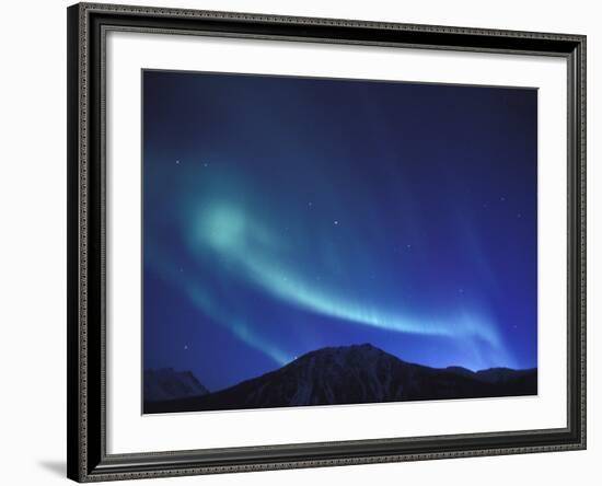 Northern Lights Over Endicott Mountains, Gates of the Arctic National Preserve, Alaska, USA-Hugh Rose-Framed Photographic Print