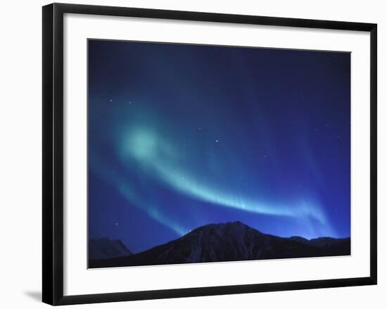 Northern Lights Over Endicott Mountains, Gates of the Arctic National Preserve, Alaska, USA-Hugh Rose-Framed Photographic Print