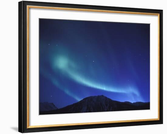 Northern Lights Over Endicott Mountains, Gates of the Arctic National Preserve, Alaska, USA-Hugh Rose-Framed Photographic Print