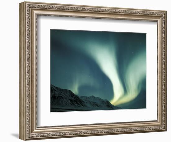 Northern Lights Over Endicott Mountains, Gates of the Arctic National Preserve, Alaska, USA-Hugh Rose-Framed Photographic Print