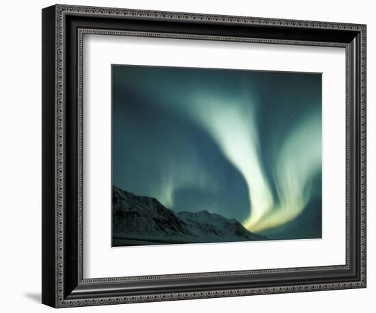 Northern Lights Over Endicott Mountains, Gates of the Arctic National Preserve, Alaska, USA-Hugh Rose-Framed Photographic Print