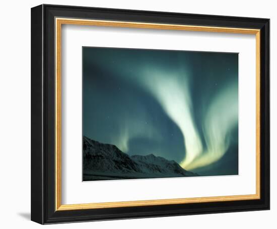 Northern Lights Over Endicott Mountains, Gates of the Arctic National Preserve, Alaska, USA-Hugh Rose-Framed Photographic Print