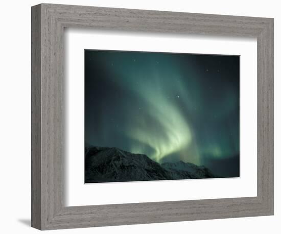 Northern Lights Over Endicott Mountains, Gates of the Arctic National Preserve, Alaska, USA-Hugh Rose-Framed Photographic Print