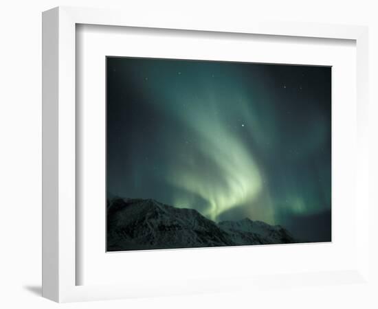 Northern Lights Over Endicott Mountains, Gates of the Arctic National Preserve, Alaska, USA-Hugh Rose-Framed Photographic Print