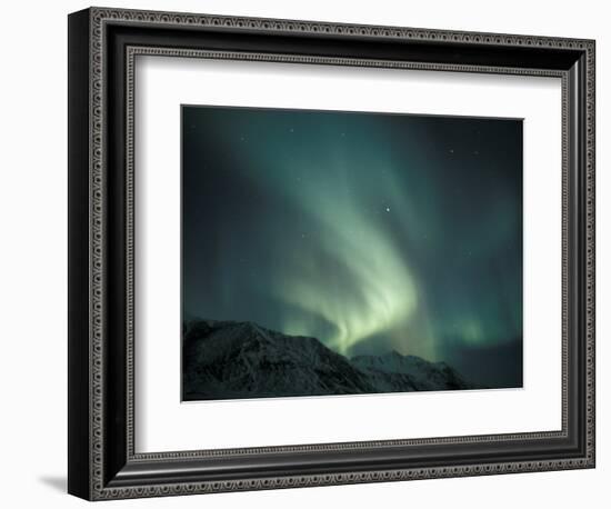 Northern Lights Over Endicott Mountains, Gates of the Arctic National Preserve, Alaska, USA-Hugh Rose-Framed Photographic Print