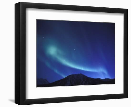 Northern Lights Over Endicott Mountains, Gates of the Arctic National Preserve, Alaska, USA-Hugh Rose-Framed Photographic Print