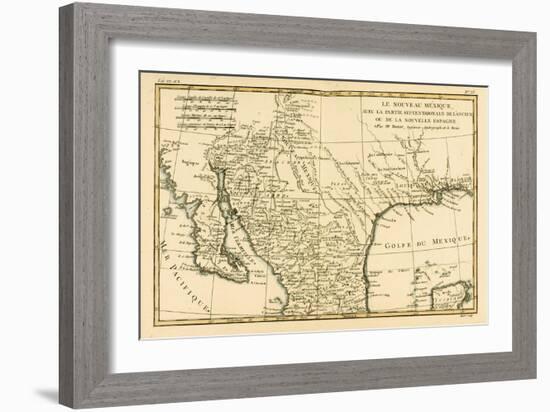 Northern Mexico, from 'Atlas De Toutes Les Parties Connues Du Globe Terrestre' by Guillaume…-Charles Marie Rigobert Bonne-Framed Giclee Print