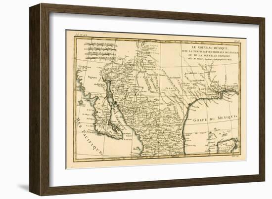 Northern Mexico, from 'Atlas De Toutes Les Parties Connues Du Globe Terrestre' by Guillaume…-Charles Marie Rigobert Bonne-Framed Giclee Print