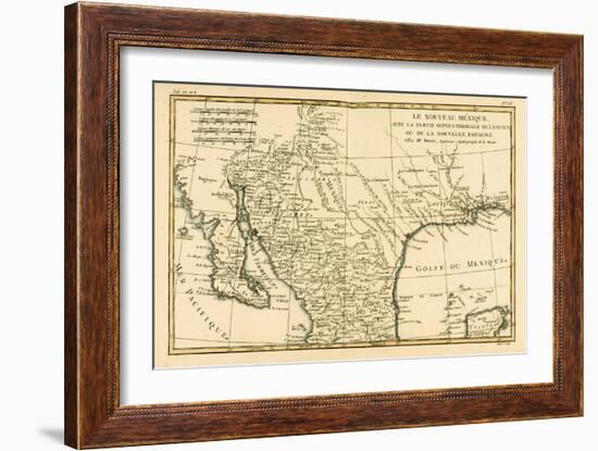 Northern Mexico, from 'Atlas De Toutes Les Parties Connues Du Globe Terrestre' by Guillaume…-Charles Marie Rigobert Bonne-Framed Giclee Print