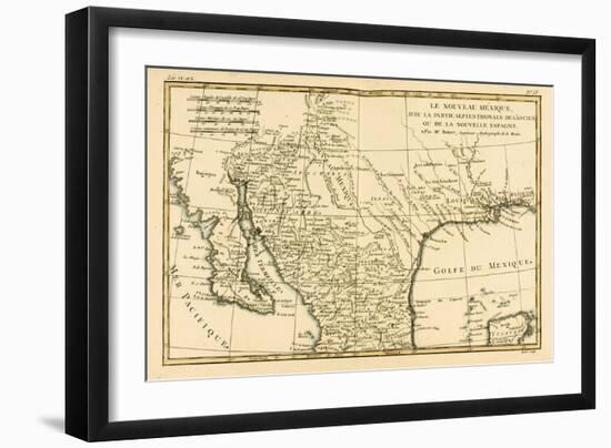 Northern Mexico, from 'Atlas De Toutes Les Parties Connues Du Globe Terrestre' by Guillaume…-Charles Marie Rigobert Bonne-Framed Giclee Print