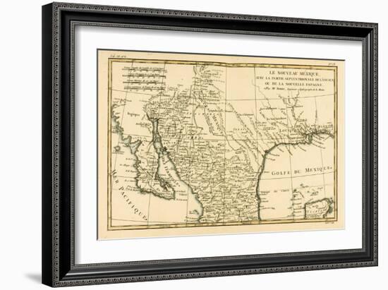 Northern Mexico, from 'Atlas De Toutes Les Parties Connues Du Globe Terrestre' by Guillaume…-Charles Marie Rigobert Bonne-Framed Giclee Print