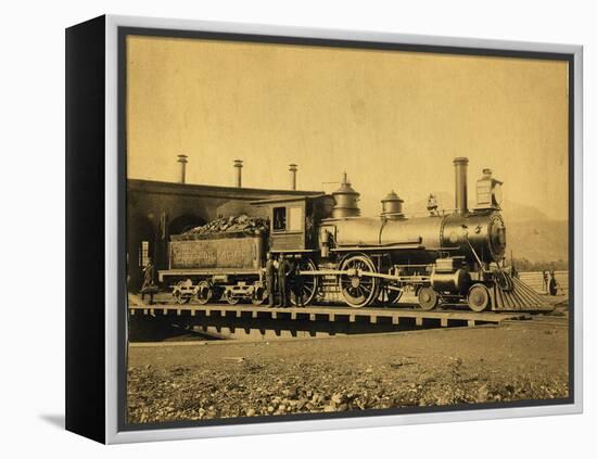 Northern Pacific Railroad Locomotive 162-null-Framed Premier Image Canvas