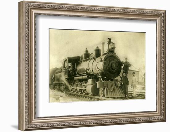 Northern Pacific Railway Locomotive No. 2, Ellensburg, Wa, 1904-null-Framed Photographic Print