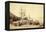 Northern Pacific Wharf, Tacoma, Washington, ca. 1890-Thomas Rutter-Framed Premier Image Canvas