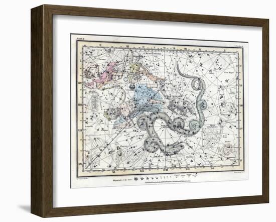 Northern Sky Constellations, 1822-Science Source-Framed Giclee Print