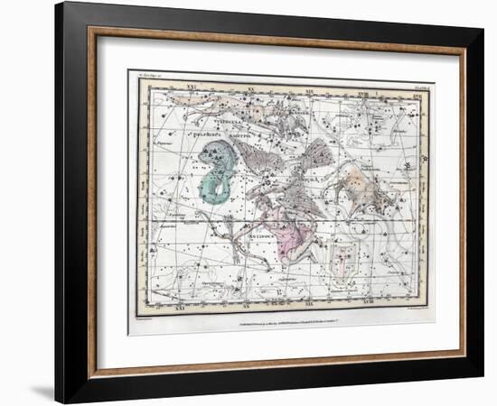 Northern Sky Constellations, 1822-Science Source-Framed Giclee Print