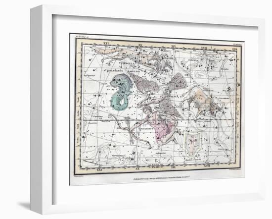 Northern Sky Constellations, 1822-Science Source-Framed Giclee Print