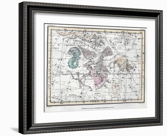 Northern Sky Constellations, 1822-Science Source-Framed Giclee Print