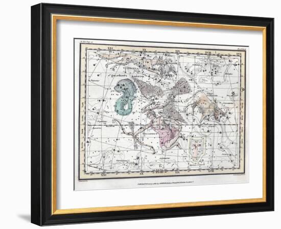 Northern Sky Constellations, 1822-Science Source-Framed Giclee Print