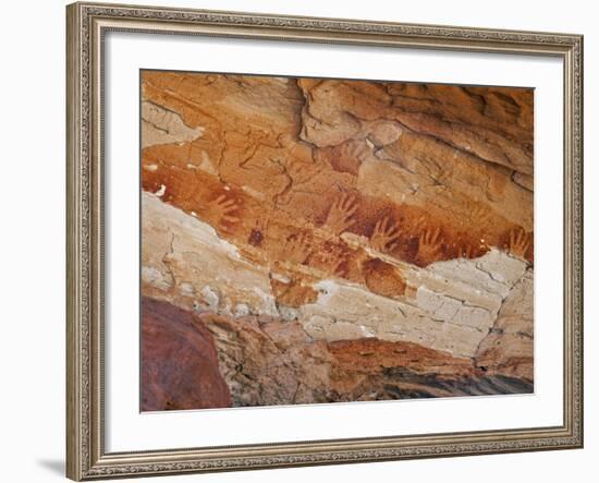 Northern Territory, Ancient Aboriginal Art of the Aranda People at Wallace Rockhole, Australia-Nigel Pavitt-Framed Photographic Print