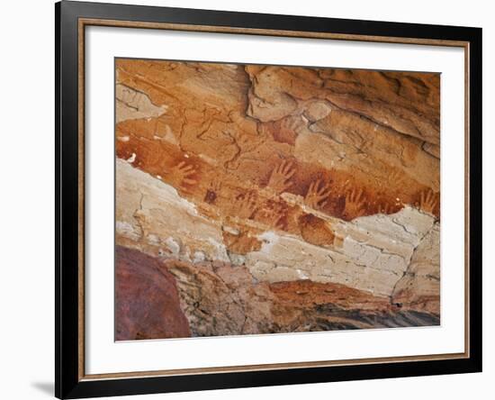 Northern Territory, Ancient Aboriginal Art of the Aranda People at Wallace Rockhole, Australia-Nigel Pavitt-Framed Photographic Print