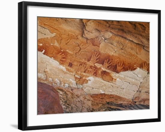 Northern Territory, Ancient Aboriginal Art of the Aranda People at Wallace Rockhole, Australia-Nigel Pavitt-Framed Photographic Print