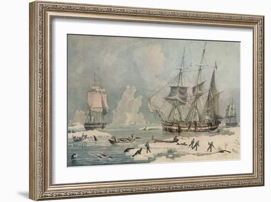 Northern Whale Fishery, c1829-Edward Duncan-Framed Giclee Print