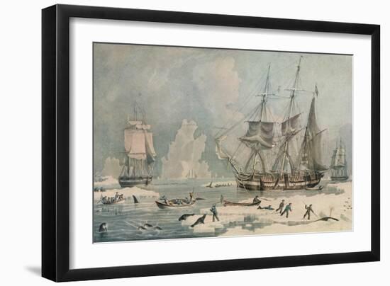 Northern Whale Fishery, c1829-Edward Duncan-Framed Giclee Print