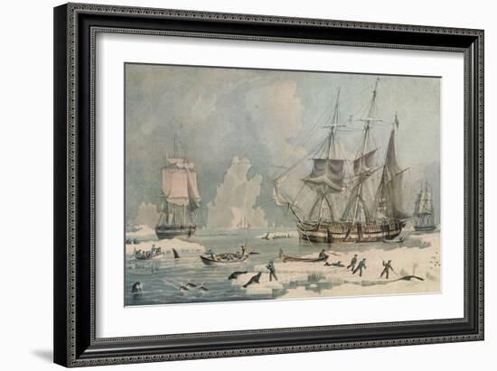 Northern Whale Fishery, c1829-Edward Duncan-Framed Giclee Print