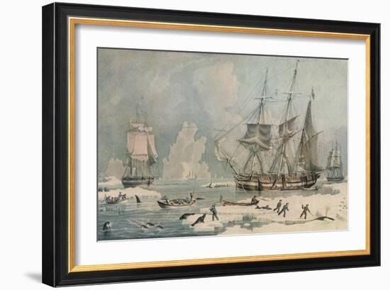 Northern Whale Fishery, c1829-Edward Duncan-Framed Giclee Print