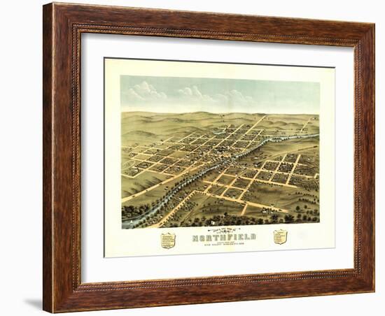 Northfield, Minnesota - Panoramic Map-Lantern Press-Framed Art Print