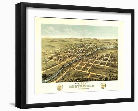 Northfield, Minnesota - Panoramic Map-Lantern Press-Framed Art Print